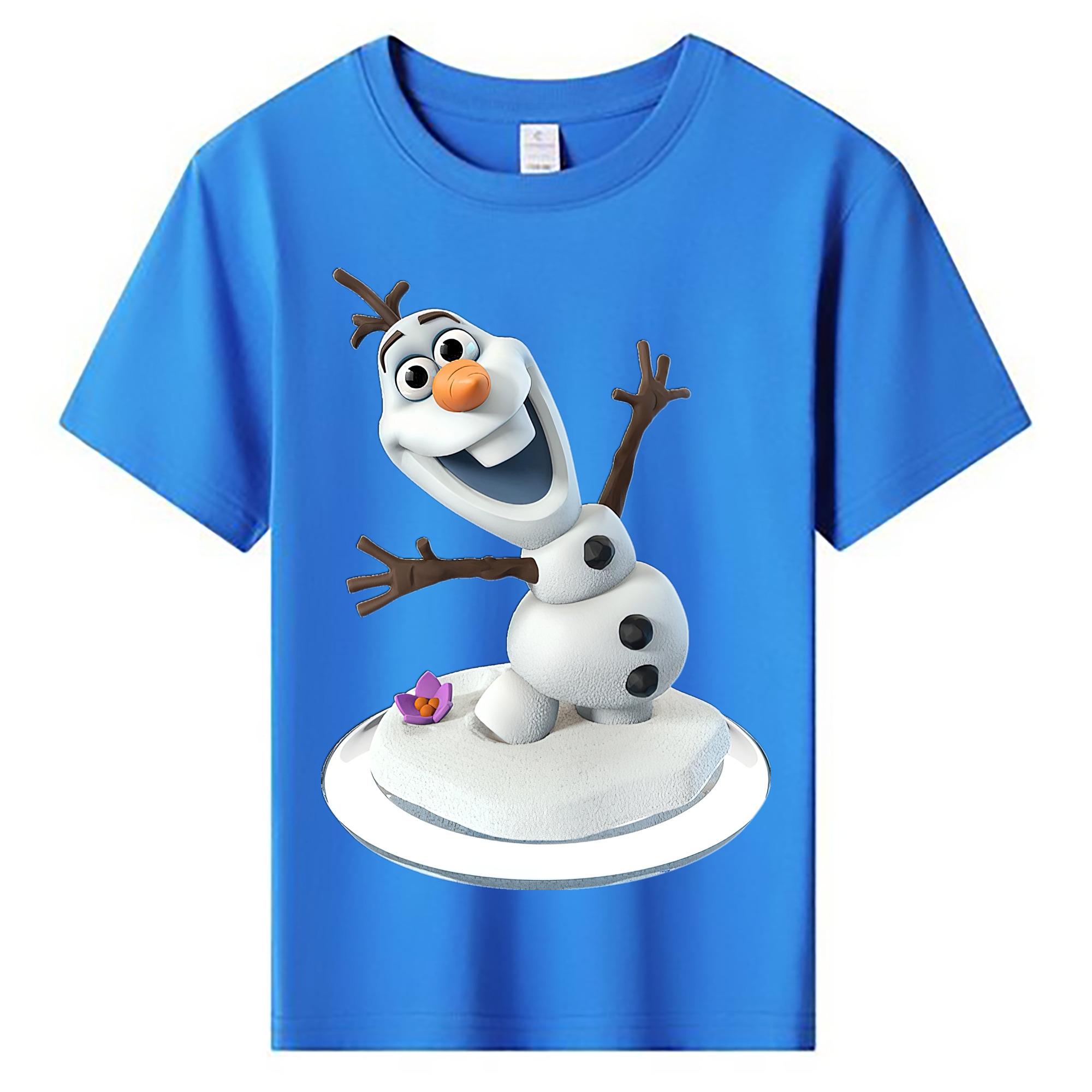 （画像用） アナと雪の女王 アンナ エルサ Frozen Anna Elsa 綿100％キッズTシャツ（フロントプリント）